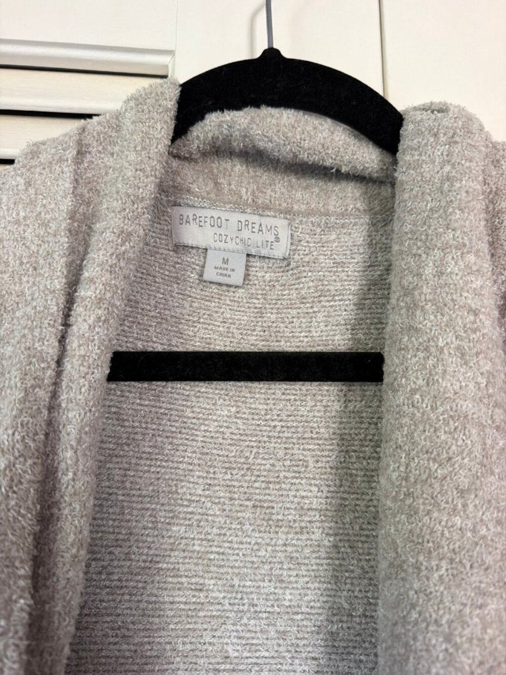 Barefoot Dreams CozyChic Lite Open-Front Cardigan — Size Medium, Gray